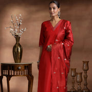 Maroon color suit for ladies